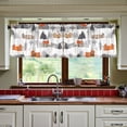 thumbnail image 3 of Yayeee Kitchen Curtains Tier Set of 2 Light Filtering 57"x24" Over Sink Window Panels, Beige Snow Houses, 3 of 7