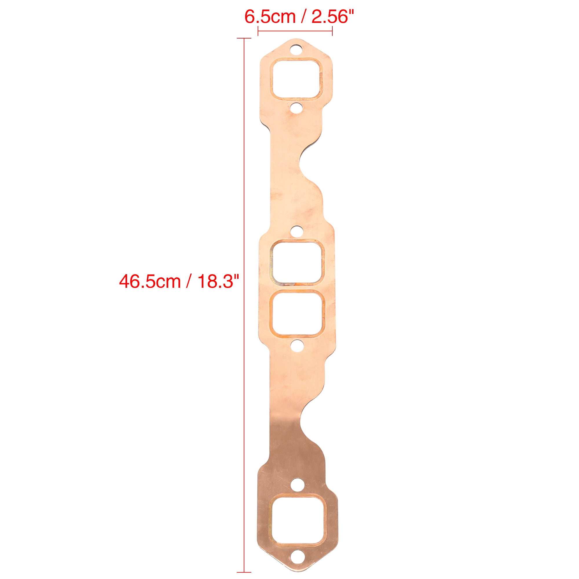 Unique Bargains 2pcs Exhaust Manifold Gasket for Chevy 327 305 350 383 Engine Square Port