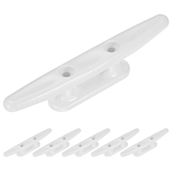 Uxcell 6pcs Boat Cleats Dock 4 Inch Kayak Rope Tie Cleat 48mm for Marine White