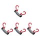 thumbnail image 4 of 4 piezas de cordones de pesca retráctiles en espiral con mosquetones, cuerda elástica portátil, correa de alambre de acero, correa para caña de pescar, 4 of 8