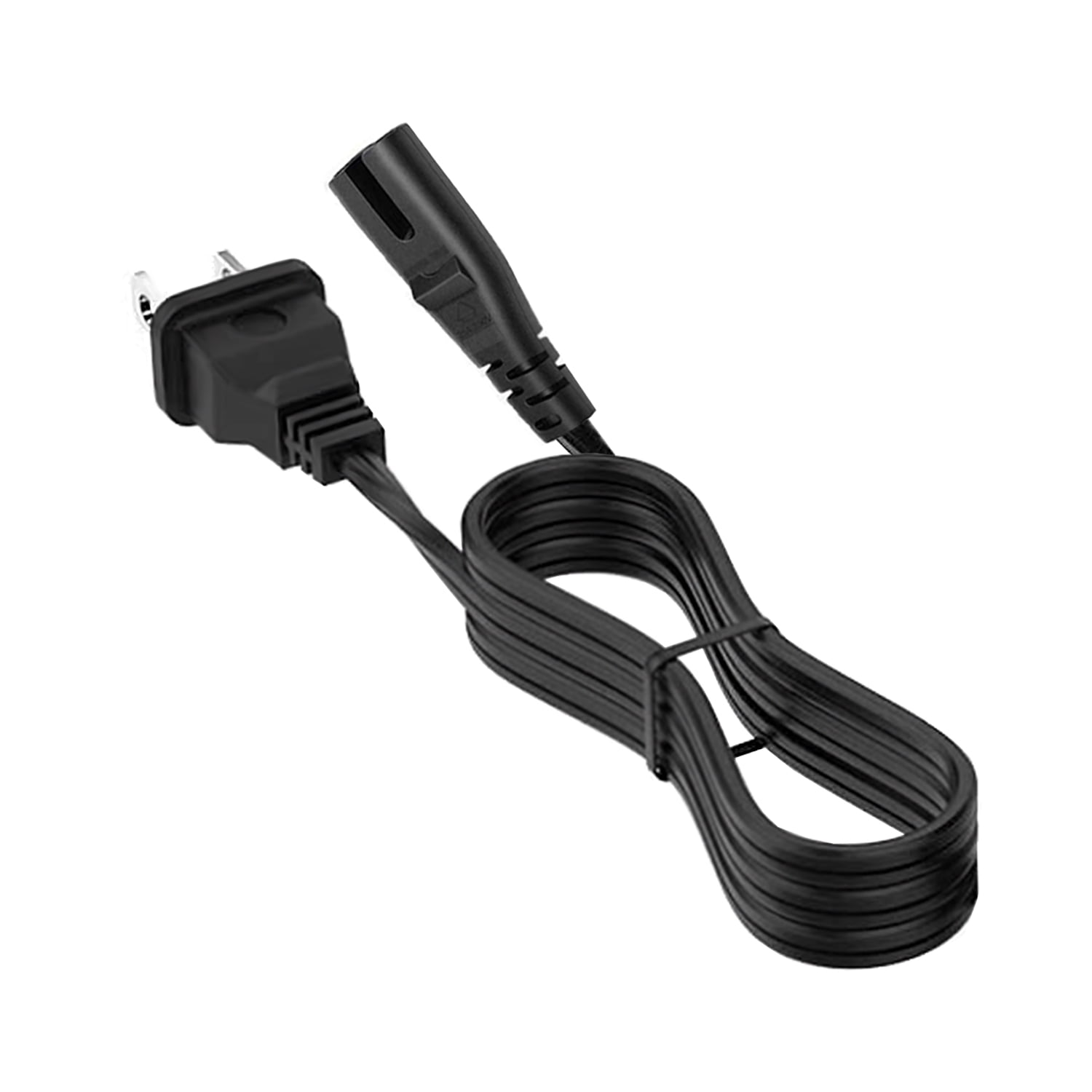 Power Cord Replacement for Samsung 24" 32" 40" 43" 48" 49" 50" 55" 60" 65" 75" inch LCD HD Smart 4K Curved TV 2 Prong Power Cord AC Cable