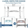 thumbnail image 2 of Eligible Width & Height Adjustable Raised Toilet Seat with Handles, Toilet Seat Risers for Seniors, Toilet Riser with Handles, Elevated Toilet Seat with Handles (with Bucket), 2 of 10