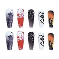 thumbnail image 5 of Fofosbeauty 24 pcs Press-on Acrylic False Nails, Nails Tips Designs 2023,Long Coffin Colourful Helloween, 5 of 9