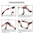 thumbnail image 4 of REAVEE 3 Pack Oprah Style Reading Glasses for Women, Blue Light Blocking Cute Oversized Square Computer Readers Spring Hinge +2.25, 4 of 4