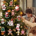 thumbnail image 2 of 1 pieza de arcilla suave para colgar en el árbol de Navidad, con forma de Papá Noel, color rojo y blanco, con forma de hombre de jengibre y casa, para Año Nuevo, decoraciones navideñas, 2 of 5