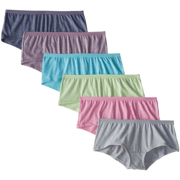 Fruit Of The Loom Womens Assorted Beyondsoft Boy Short - 6-Pack, 7, Assorted, 7