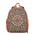 thumbnail image 1 of Ethnic Yoga Students Backpack - Sacred Healing Mandala Design with Peace Serenity and Tranquility Pattern, Lightweight Durable Oxford Fabric for School, 1 of 6