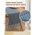 thumbnail image 4 of GHSDFBB Rustic Table Runner Boho Style, Handmade Tassels Navy Table Runner 90 Inches Long for Home Dining,Coffee Table,Kitchen,13x90, 4 of 7