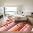 thumbnail image 3 of ODIKA 4'x6' Machine Washable Non-Slip Area Rug, Geometric Rust High Traffic Rug, Brown, 1290108, 3 of 7