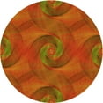 thumbnail image 1 of Ahgly Company Tapis d'Intérieur Rond Lavable en Machine Rouge Transitionnel, 4 Pieds Rond, 1 of 7