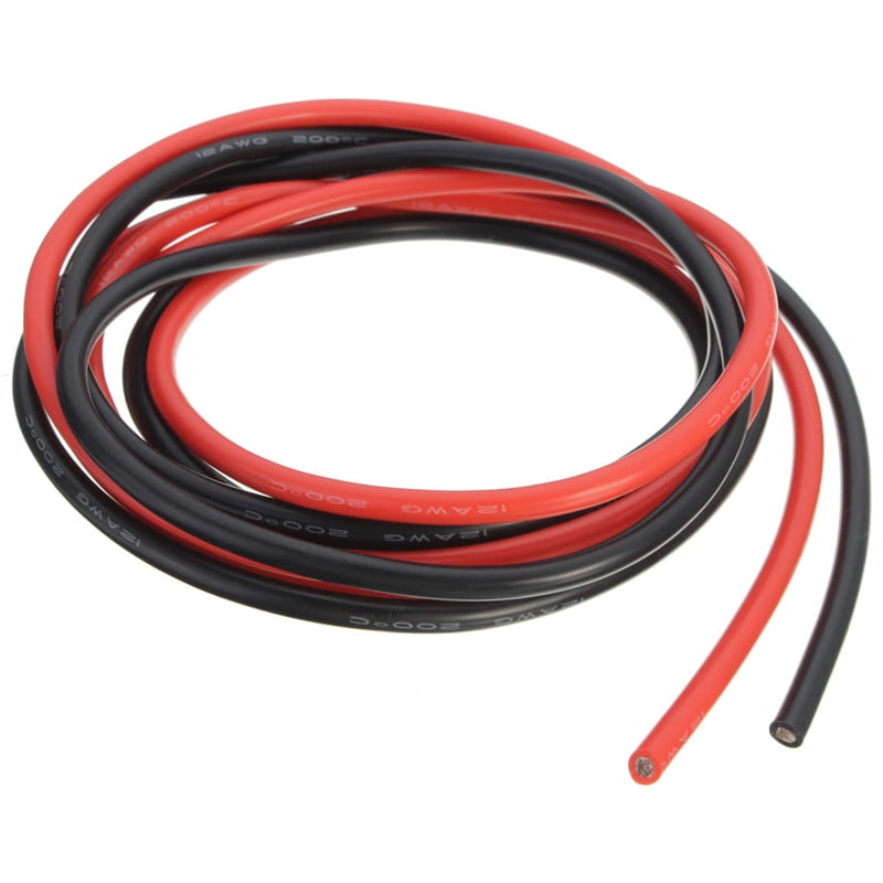 UTUO Red Black 200℃ 600V High Temperature Resistant Tinned Copper Soft Flexible Wire JUTUO Silicone Wire 10 AWG 6ft Total,3 ft Red and 3 ft Black