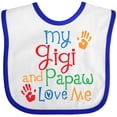 thumbnail image 3 of Inktastic Gigi and Papaw Love Me Grandchild Boys or Girls Baby Bib, 3 of 4