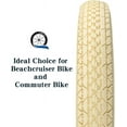 thumbnail image 5 of 26"x2.125" Cruiser Beach Bike Tires Cream Color 26"x1.75"/2.125" Replacement Folding Bicycle Tyres for City Commuter Urban Pavement, 5 of 10