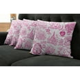 thumbnail image 2 of Ambesonne Love Throw Pillow Cover 4 Pack, Hugging Touching Singing, 16", Pink, 2 of 6