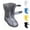 Gray, variant on Rubber Rain Boots for Women Men Dual Adjustable Strap Mid Calf Rain Boots Waterproof Slip On Outdoor Garden Chore Footwear