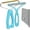 Blue With Gray, variant on Pro Fabric Lint Cleaner Set, Multipurpose Fabric Shaver and Carpet Rake for Rugs Couches Household Upholstery Textile Cleaning