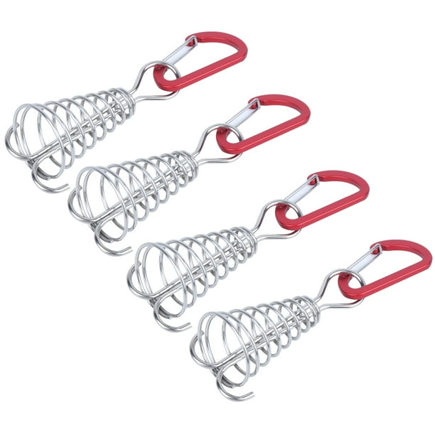 Gancho De Resorte De Clavo De Acero Inoxidable, Peso 19 G Carpa Para Acampar Al Aire Libre Hebilla De Cuerda De Viento Peso Ligero Acero Inoxidable Plateado Para Caminatas Para ANGGREK Stainless Steel Nail Fittings