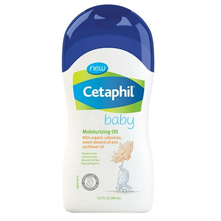 Cetaphil Baby Moisturizing Oil with Organic Calendula, Sweet Almond Oil & Sunflower Oil 13.5 (Best Oil For Baby Skin)