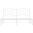 thumbnail image 3 of vidaXL Metal Bed Frame with Headboard White 183x213 cm, 3 of 5