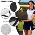 thumbnail image 6 of Psesaysky Golf Cart Seat Covers (With an extra handle) Seat Blanket, with 4 Front Pockets, Fits for EZGO, Yamaha, Club Car, Epic and Other 2 Person Seats, All Seasons (Dark Brown), 6 of 8