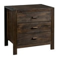 thumbnail image 4 of Hassch Vintage Wood Storage Nightstand with 3 Drawers and Hidden Charging Station on Top Drawer, Dark Brown, 24"L x 17"W x 23.6"H, 4 of 8