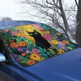 thumbnail image 3 of Xoenoiee Cat Daisy Flower Print Car Windshield Snow Cover for Ice and Snow, Front Window UV Sunshade Protection Cover for Most Vehicles SUV Van, 3 of 7