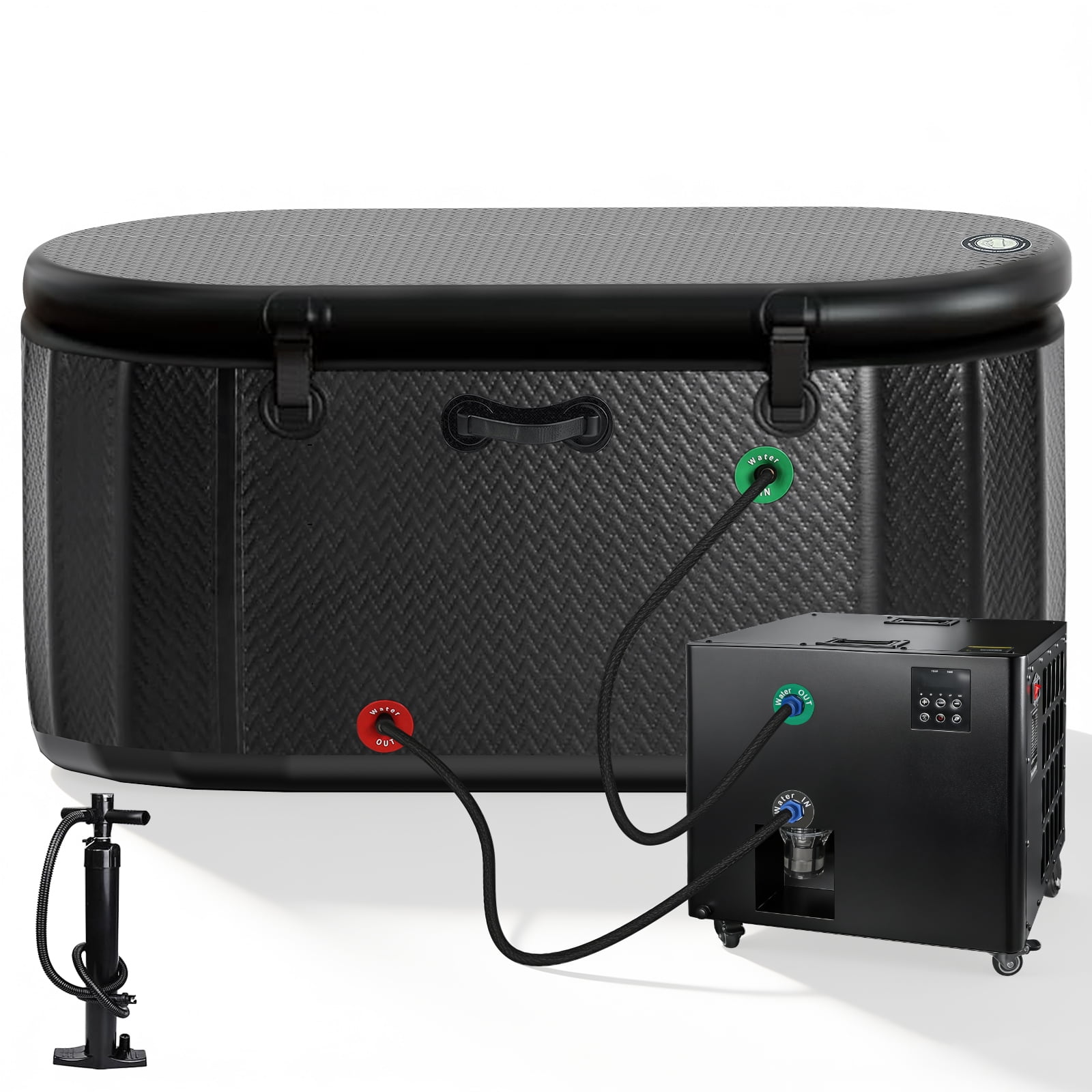 Esheno Large Ice Bath Tub 248 Gallon with 1HP Heating Cooling System UV Timer Wheels Cover Storage Bag for Athletes