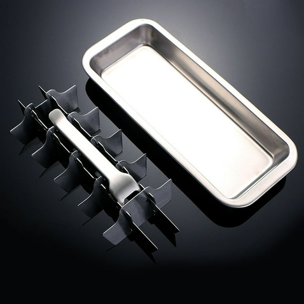 18-Slot Stainless Steel Ice Cube Tray with Easy Release Handle