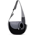 thumbnail image 1 of Bolsa de transporte para perros y gatos NQ, portátil, transpirable, viaje, senderismo, camping, color negro, tamaño M y I, 1 of 5