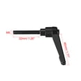 thumbnail image 4 of Uxcell M6 x 32mm Metric Adjustable Clamping Lever Handle with Durable Stud Oxide Carbon Steel Black 5 Pack, 4 of 6
