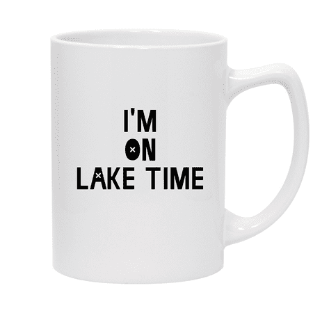 

I m On Lake Time - 14oz Ceramic White Statesman Coffee Mug White