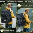thumbnail image 3 of Fishing Backpack with Rod Holder, 55L Water Resistant Tackle Bag with Cooler, 3 of 7