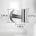 thumbnail image 3 of WOWOW Bathroom Hardware Hook Brushed Nciklel Set Of 2, 3 of 5