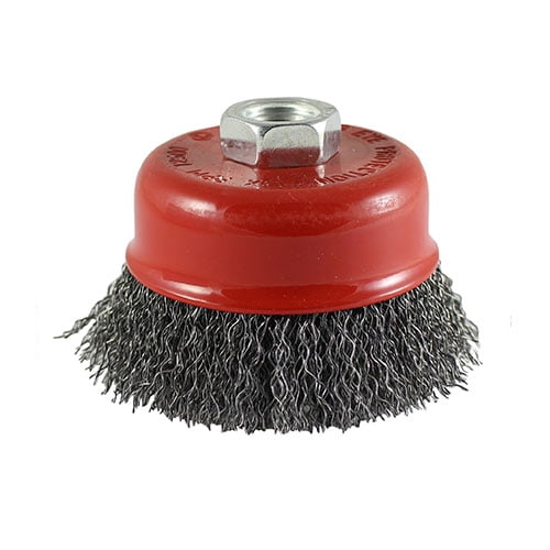 Timco - Angle Grinder Cup Brush - Crimped Steel Wire (Size 125mm - 1 Each)