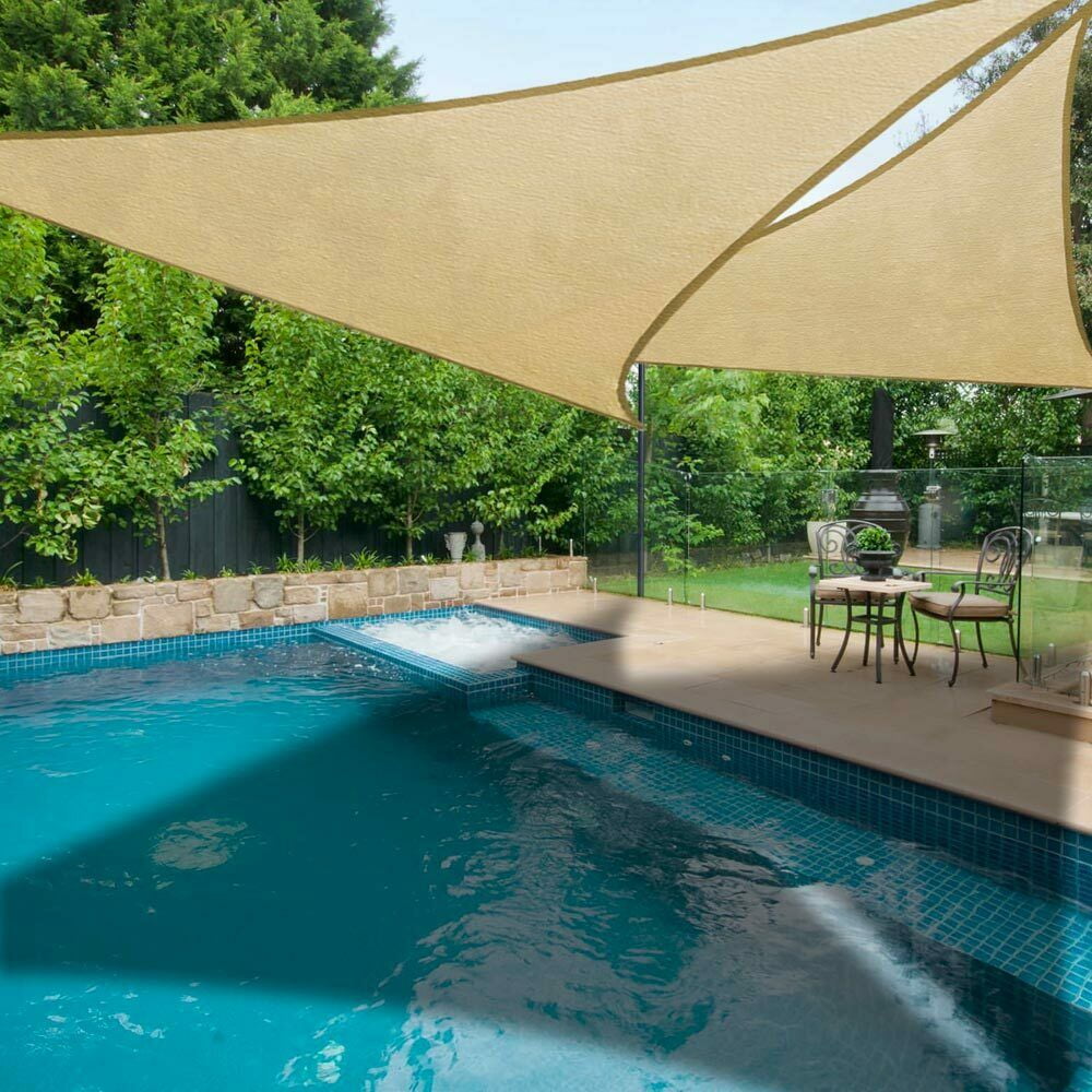 Sun Shade Sail Outdoor Patio Top Canopy Cover UV Block Triangle Square Rectangle 