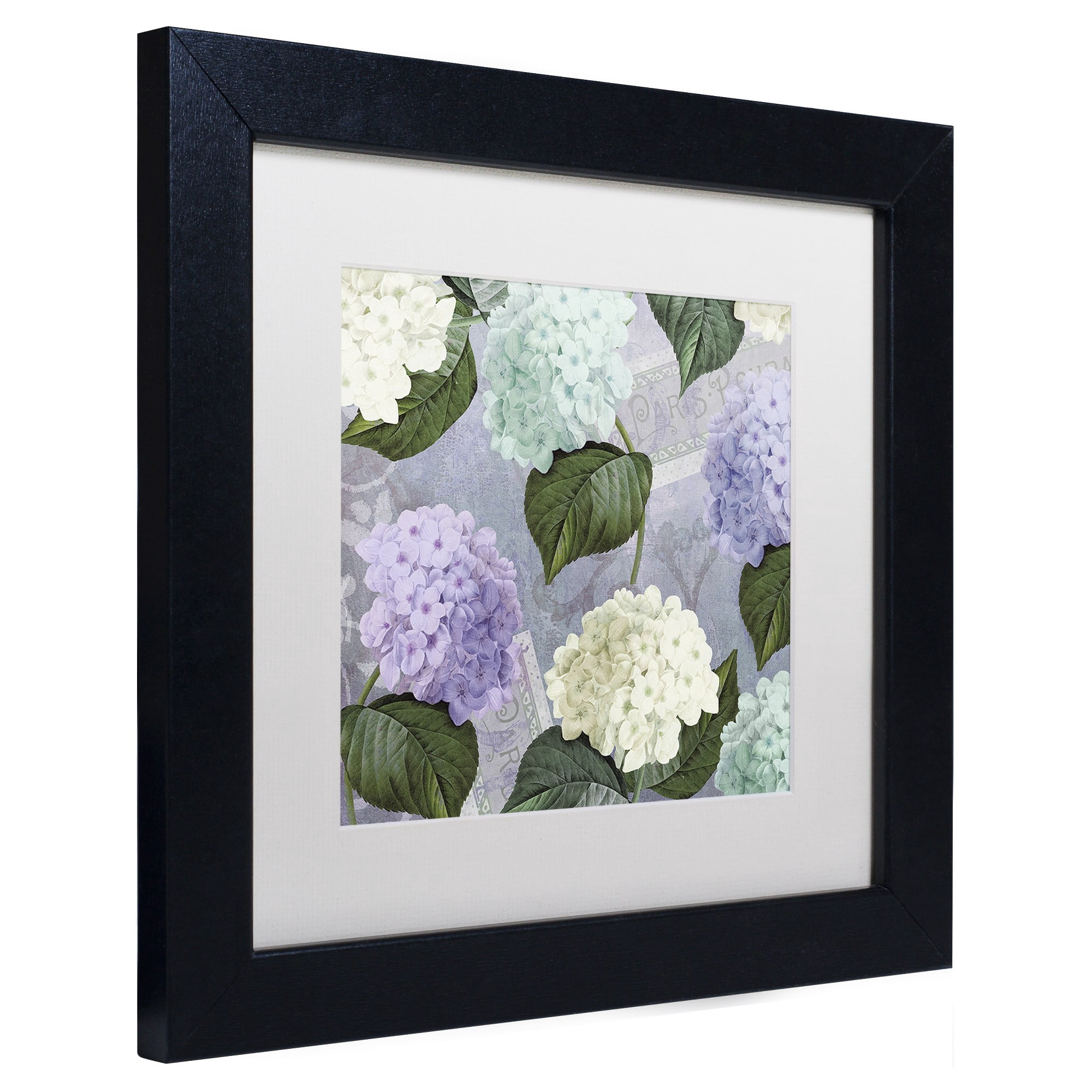 Trademark Fine Art "Hortensia Lavenders" Canvas Art by Color Bakery White Matte, Black Frame
