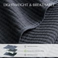 thumbnail image 4 of EVERGRACE Cotton Coverlet Set King Size 3 Pieces, Lightweight Soft Ribbed Matelassé Bedspread Quilt Set, Cozy Oversized Quilted Bedding Set with 2 Pillow Shams for All Seasons, Midnight Blue, 4 of 8