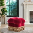 thumbnail image 3 of Jennifer Taylor Home Ellen Hand-Tufted Clover Ottoman Siren Red, 3 of 13