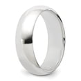 thumbnail image 6 of Auriga Fine Jewelry 925 Sterling Silver Rhodium-plated 6 mm Half-Round Band for Men Size 11.5, 6 of 8