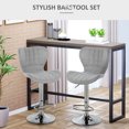 thumbnail image 4 of HOMCOM Swivel Adjustable Counter Height Bar Stools Set of 2 with Footrest, 4 of 10