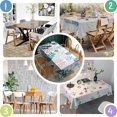thumbnail image 6 of Pioneer Flower Floral Print Pattern Rectangle Tablecloth 60"x102",Waterproof Polyester Rectangle Table Cloth, Wipeable Spillproof Polyester Tablecloth for Dining, Camping, Indoor and Outdoor, 6 of 6