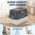 thumbnail image 6 of Stainless Steel Cat Litter Box with Lid, XL Extra Large Covered Metal Litter Box for Big Cats, Removable&Enclosed Design,Non-Stick&Odor-Resistant, Easy Clean, Includes Scoop&Litter Collecting Mat, 6 of 8