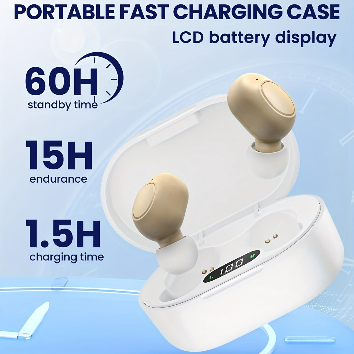 Hearing Aids for Seniors - Hearing Aid Rechargeable for Hearing Loss with Intelligent Noise Reduction, Volume Control and Portable Charging Case