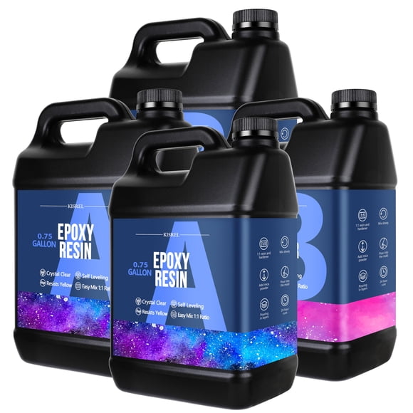Kit de resina epoxi KISREL Crystal Clear 11.4 L para manualidades