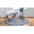 thumbnail image 4 of Rugs.com Rabia Collection Rug – 10' Round Blue Low Rug Perfect For Kitchens, Dining Rooms, 4 of 9