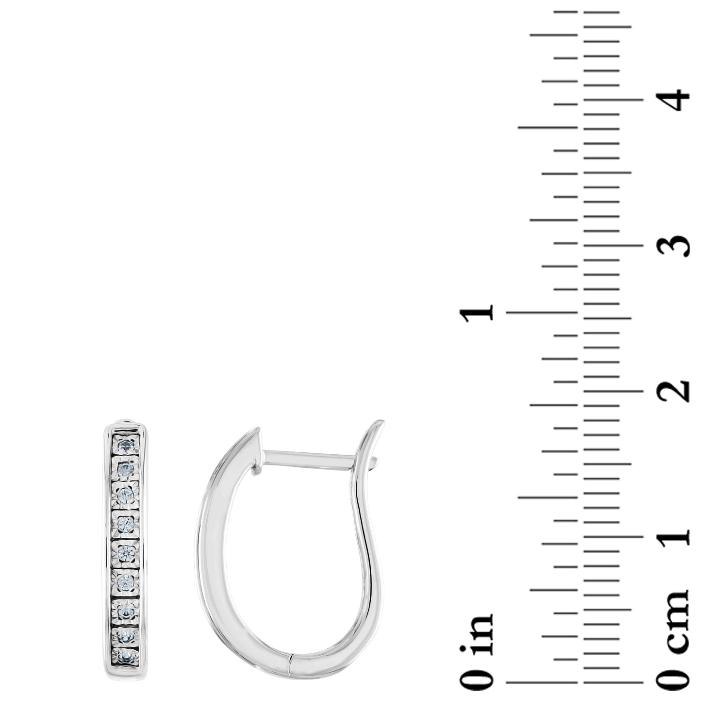 Gemspirations 1/10 cttw Diamond Hoop Earrings Sterling Silver