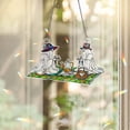 thumbnail image 3 of ViciArt Ghost Picnic Acrylic Window Hanging – 4" Holographic Tea Party Suncatcher Halloween Decor, 3 of 4
