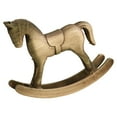 thumbnail image 3 of Kuntesetty Rocking Horse Artistic Decoration Handcraft Ornament for Gift Porch Tabletop Light Yellow, 3 of 9