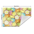 thumbnail image 3 of XMXT 1 Pcs Woven Placemats, Watercolor Donut Pattern Stain Resistant Anti-Skid Placemat for Kitchen Table, 12 x 18 inches, 3 of 6