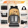 thumbnail image 3 of Yspwyqan Boys Backpack Set, Tangerine Capybara Orange Backpack and Lunchbox Set for School 4Pcs, Lightweight Trendy School Bags Fits 14" Laptop with Water Bottle Bag for High School, 3 of 7